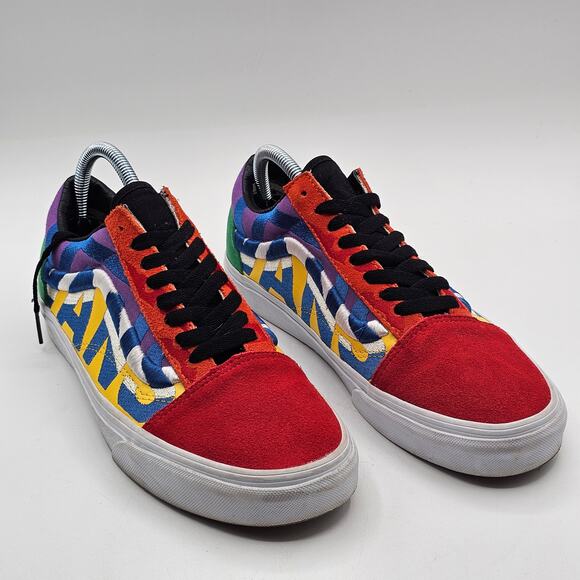 Vans Sneakers M-8.5 W-10 Streetwear Maximalist Indie Sleaze Colorblock Statement - Picture 7 of 7